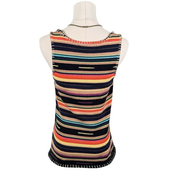 Double D Ranch Serape Knit Tank Top Multicolor Southwestern Sleeveless | XS - Picture 4 of 10